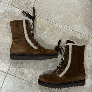 Aquatalia fur lined boots